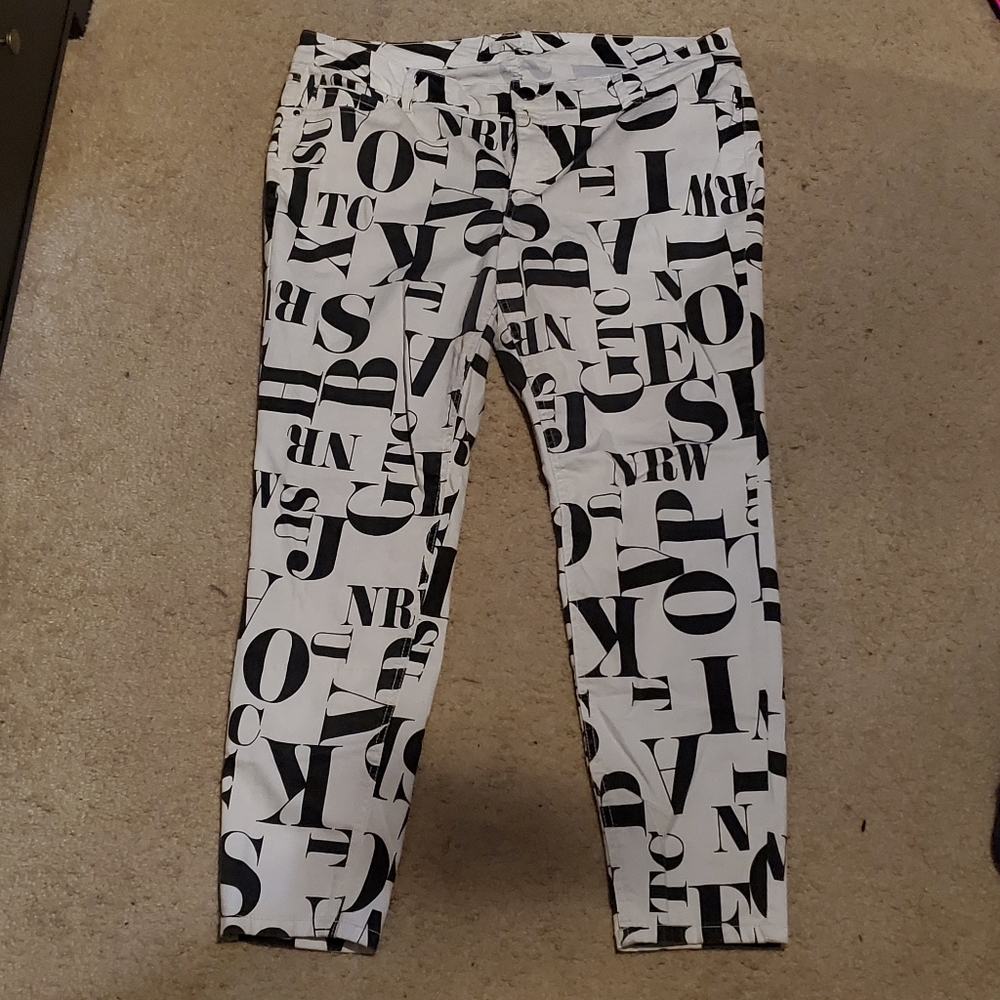Forever 21+ cropped alphabet pants